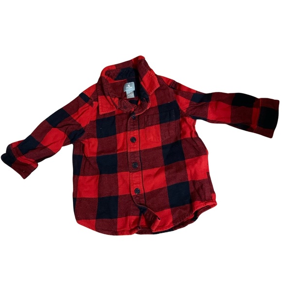 6-12 month GAP plaid flannel - Picture 1 of 1